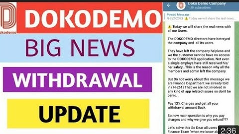 dokodemo new update || dokodemo refund process || dokodemo Withdrawal problem || dokodemo app closed