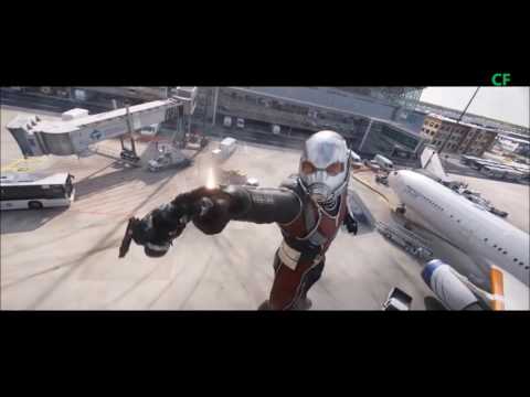 Ant Man Giant Man Fight & Shrinking Scenes   Captain America Civil War Best Moments HD