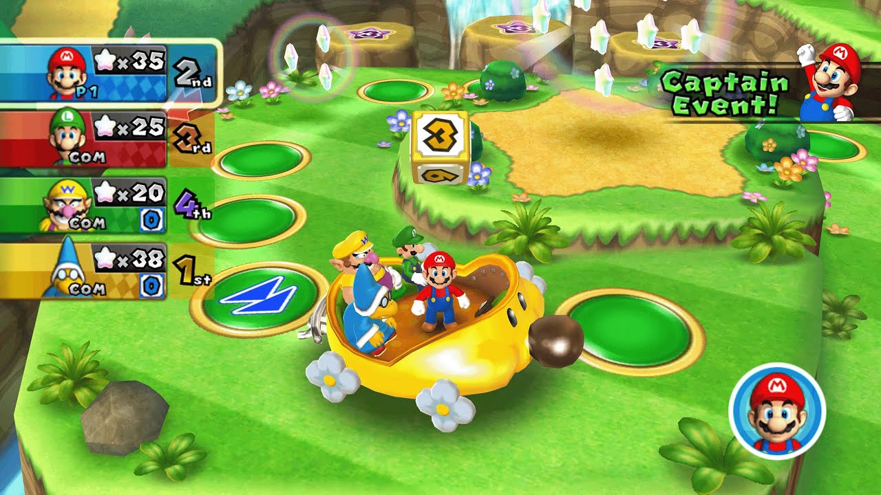 Mario Party 9 - Mario vs Luigi vs Wario vs Magikoopa - Toad Road