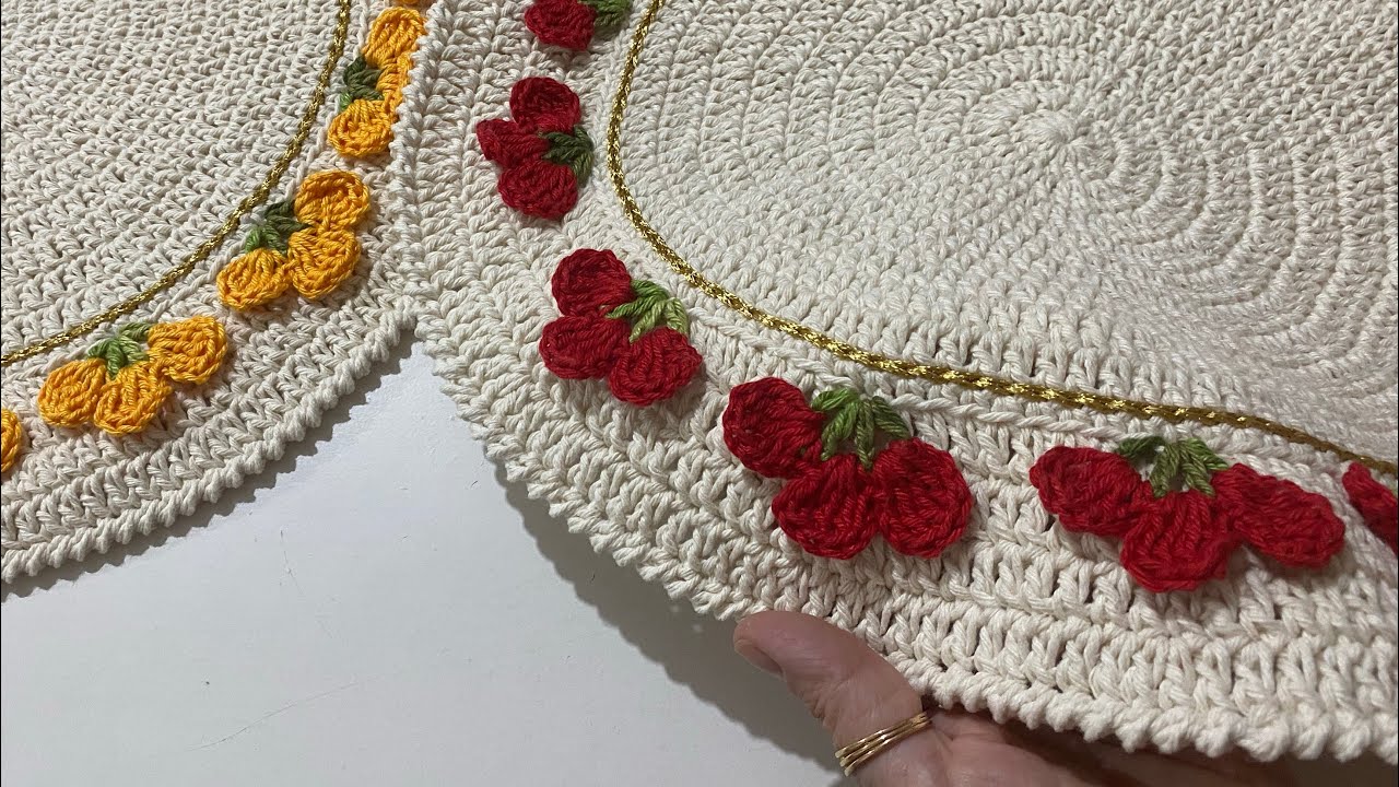Passo a passo: Sousplat Mil Flores🌼 #handmade #crochet #sousplatemcroche 