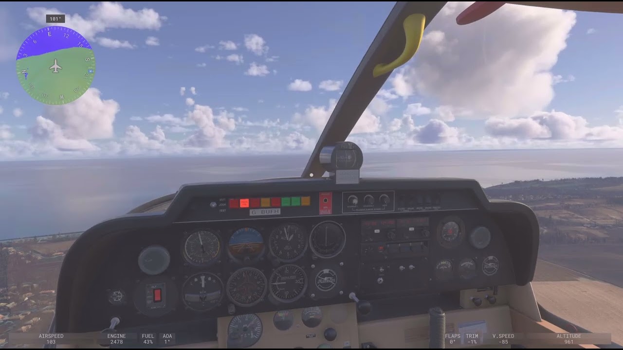 Robin DR400 | channel Gliding Club to Deanland Lewes | Microsoft Flight Simulator