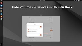 How To Hide Volumes And Devices From Dock On Ubuntu 24.04 Lts