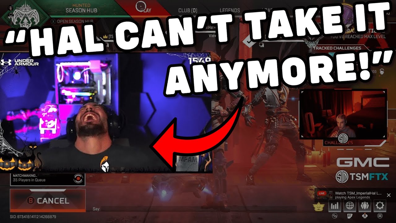 NICKMERCS reacts to ImperialHal Malding after Losing to Him in Ranked ...