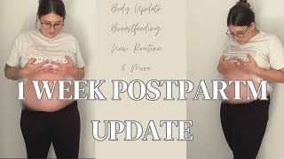 ONE WEEK POSTPARTUM UPDATE | Body Update, Breastfeeding & More | Baby #2