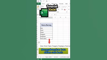 Cara menggabungkan beberapa sel dalam satu baris #shorts