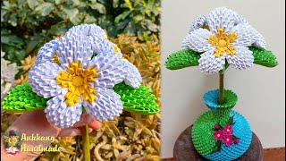 3d origami plumeria flower tutorial | diy paper plumeria flower tutorial , paper craft idea