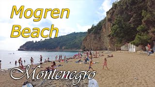 Mogren Beach, Budva, Montenegro ⁴ᴷ 🇲🇪,🌡T+23C°🌞, walking tour - travel guide