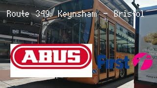 ALMOST FULL ROUTE VISUAL | Route 349: Keynsham Church - Bristol | 66726 (WX54 XDK)