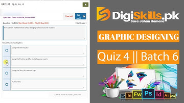 Digiskills Graphic Designing Quiz no 4 batch 6 || Batch 6 || Quiz no 4 || Techno Malik