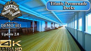 ทัวร์เสมือนจริงของ Titanic Honor and Glory | ดาดฟ้าเดินเล่น | อัปเดตปี 2023 | 4เค