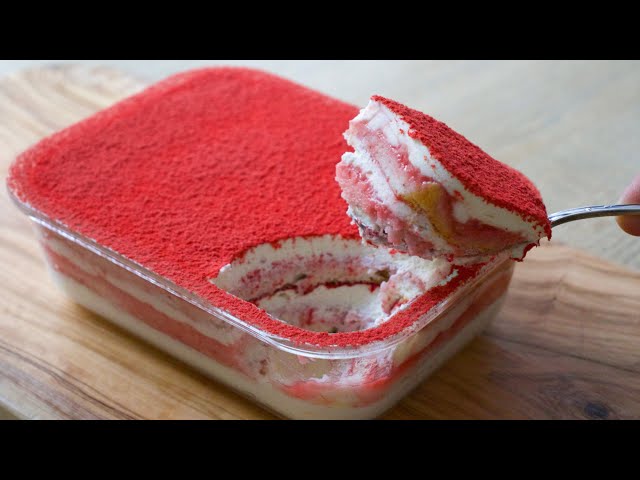 ふんわり苺のティラミスの作り方✴︎How to make Strawberry Tiramisu✴︎ベルギーより