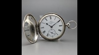 1879年 英国アンティーク 稼働品 DENT 銀無垢フルハンター 懐中時計