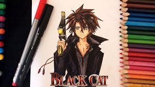 رسم ترين انمي القط الاسود خطوة بخطوة  | Black Cat