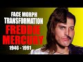 Freddie mercury  transformation face morph evolution 1946  1991