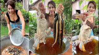 Duck and eels soup cook recipe and eat