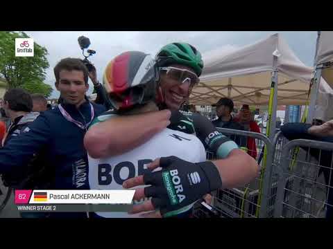 Video: Giro d'Italia 2019: Pascal Ackermann pobjeđuje u mokrom i divljem sprintu na 5. etapi