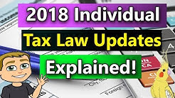 2018 Income Tax Changes For Individuals (2018 Federal Income Tax Rules) (Tax Cuts and Jobs Act 2018) 