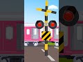 うまれかわるふみきりVarious Railroad Crossing and Train Animation. 踏切　踏み切り　電車　でんしゃ　ふみきり　アニメ　アニメーション　列車　れっしゃ 3