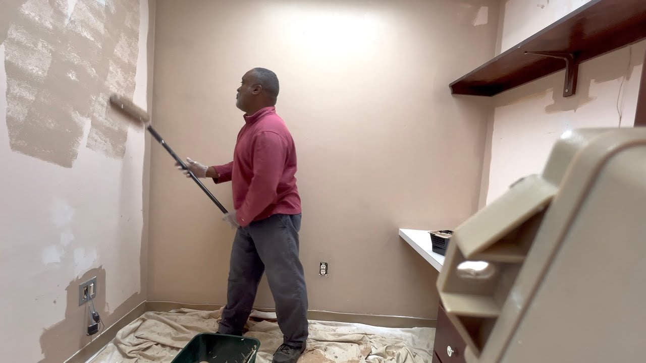 Painting With 12 Inch Roller 