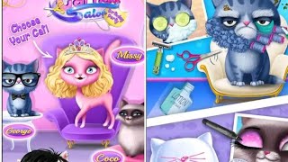 Cat hair salon birthday party part 2. Dress up George and Coco. Fun Kids kitten care games screenshot 5