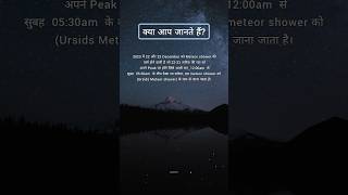 Ursid Meteor Shower 22-23 December