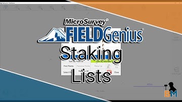 MicroSurvey FieldGenius How To: Staking Lists | Bench Mark