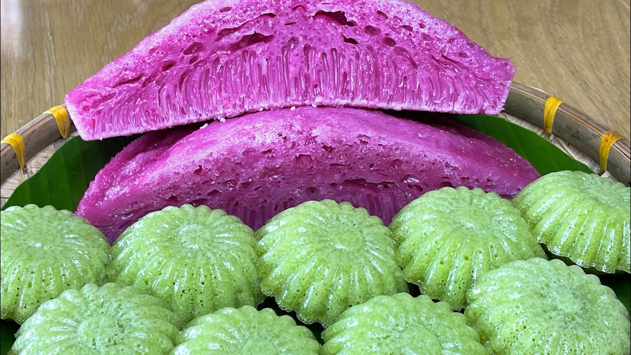 Cách làm bánh bò cơm rượu thơm ngon nhiều rễ tre không cần nhồi bột