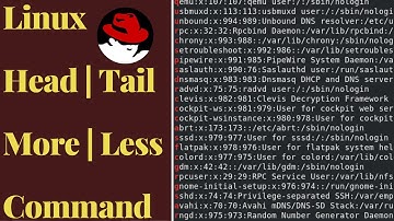 Head,Tail command Amazing Practical Examples in Linux | How to use less and more | Tutorial 2020