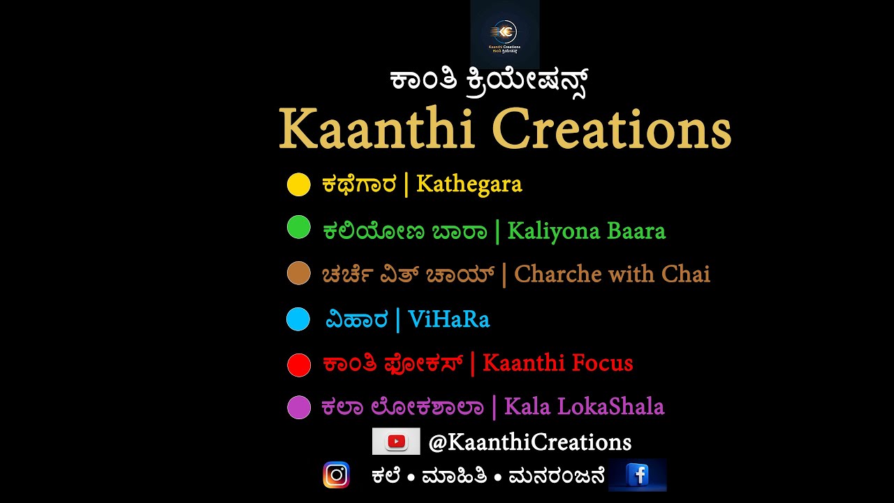 Kaanthi Creations | ‘ಕಾಂತಿ ಕ್ರಿಯೇಷನ್ಸ್’ | You tube Channel | Introduction | Kannada | 2025
