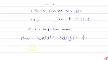 Find the probability distribution of the number of doubles in throw of a pair of dice.