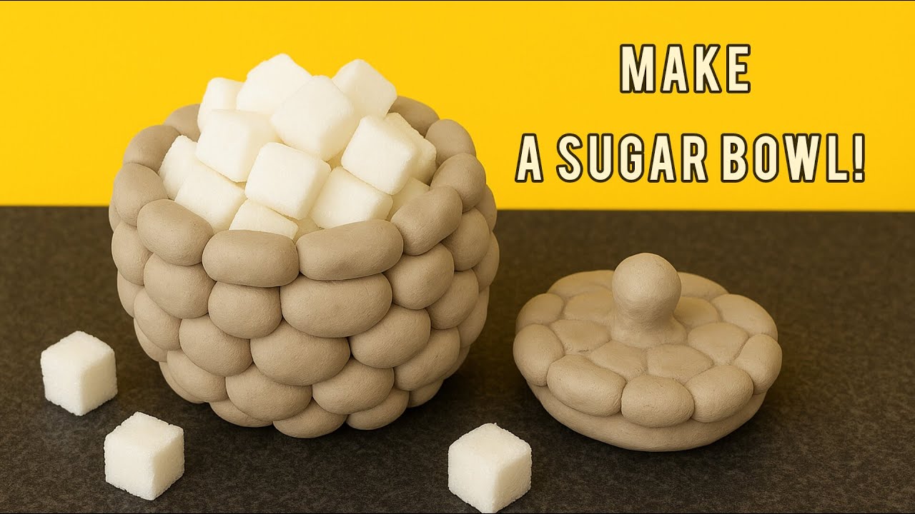 How to Make a Ceramic Sugar Bowl by Hand | No Pottery Wheel Needed!