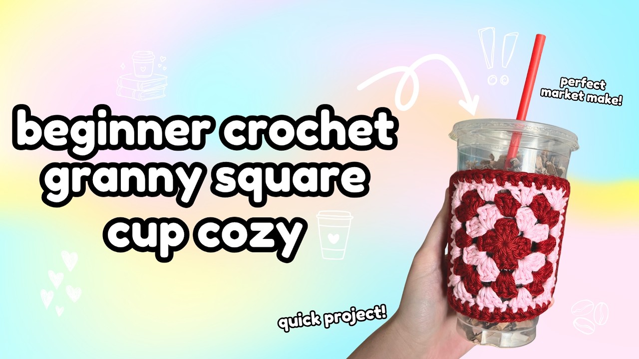 Crochet Granny Square Cup Cozy