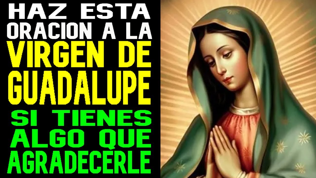 Haz esta Oracion a la Virgen de Guadalupe Si Tienes algo que