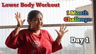 New Challenge🤯 Day 1 Lower Body Workout🔥 Everyday 4pm Vlog