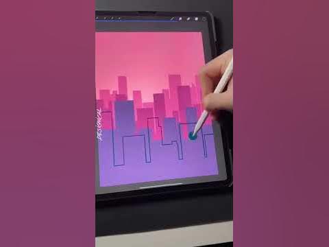 Easy way to draw a Cityscape on iPad - Digital Art - YouTube