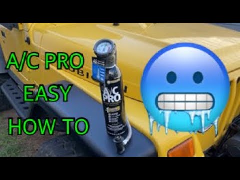 how to AC PRO a/c recharge DIY 2004 JEEP WRANGLER - YouTube