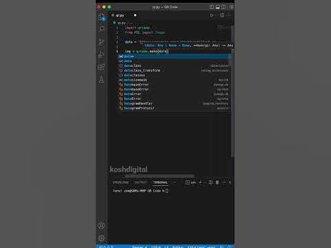 How to create qr code with python | free qr code generator #shorts # ...