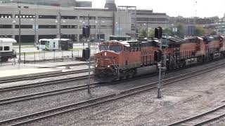 BNSF #7175 leads EB Stacktrain. Kansas City, MO 9/19/20