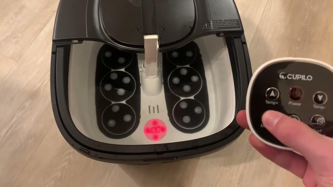 CuPiLo Foot Spa Bath Massager, Upgraded Foot Bath with Circulation Heat, Motorized Shiatsu Massager