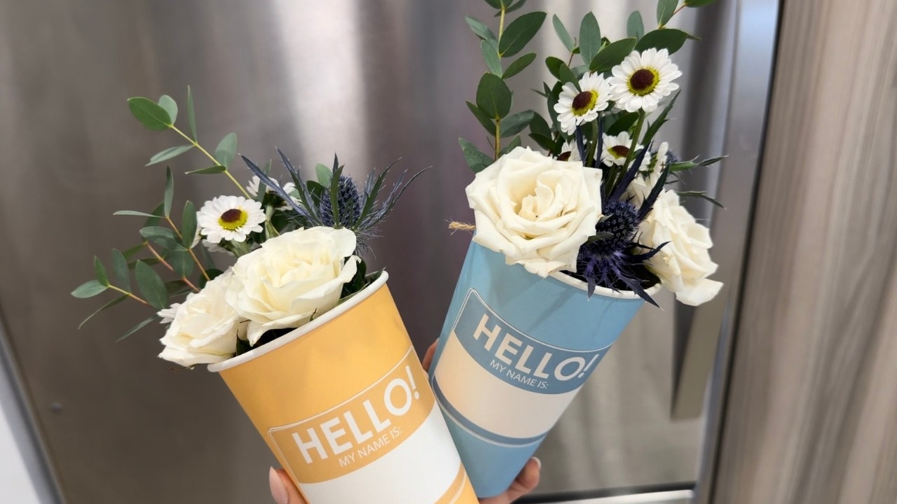 I Made Coffee Cup Flower Arrangements from Trader Joe’s 🌸