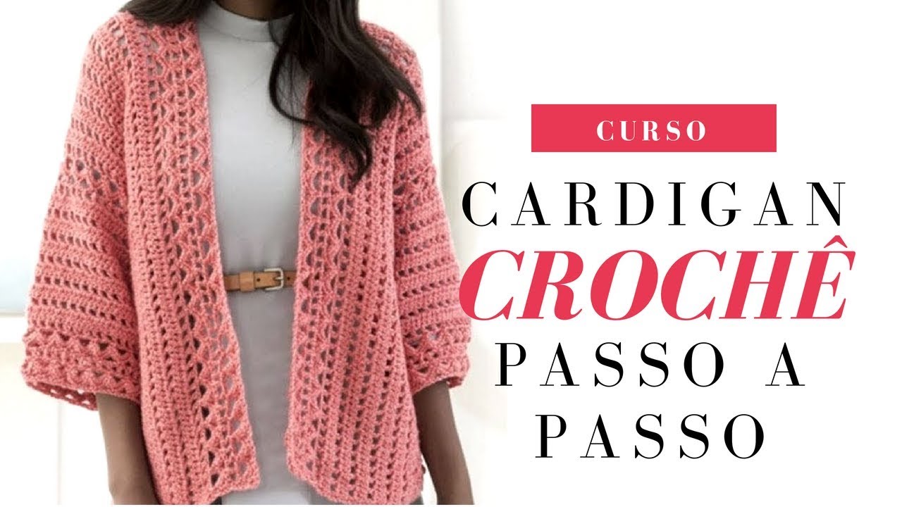 cardigan croche feminino