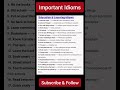 Idioms and phrases|idioms and phrases for competitive exams #shortsfeed #shorts #viral #speakenglish