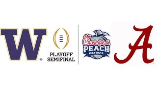 2016 Peach Bowl, #4 Washington vs #1 Alabama (Highlights)