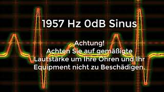 1957 Hz Sinus Ton Test 0dB Stereo Piepton Wave Ton