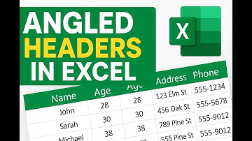 How to Make Angled Headers in Excel