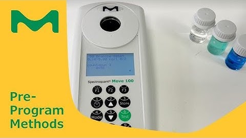 Move up to Precision with our Spectroquant® Move System: Pre-Programmed Methods