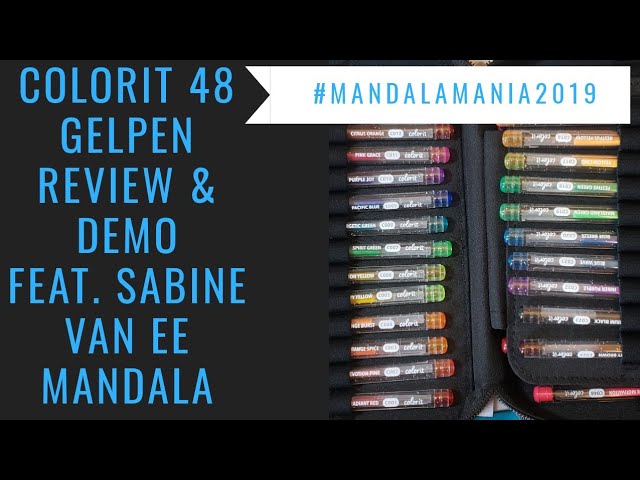 Colorit 48 Gel Pens Review & Demo featuring Sabine Van Ee Mandala