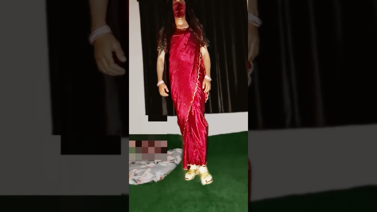Silky in Silky Saree 🥻 #maletofemaletransformation #boytogirl 