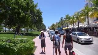 Miami Beach, Florida - Ocean Drive Time & Temperature HD (2016)