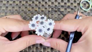 Japanese mini flowers crochet ，El yapımı tığ işi çiçekler，微鉤花朵